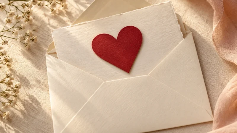Você recebeu uma carta de amor misteriosa
